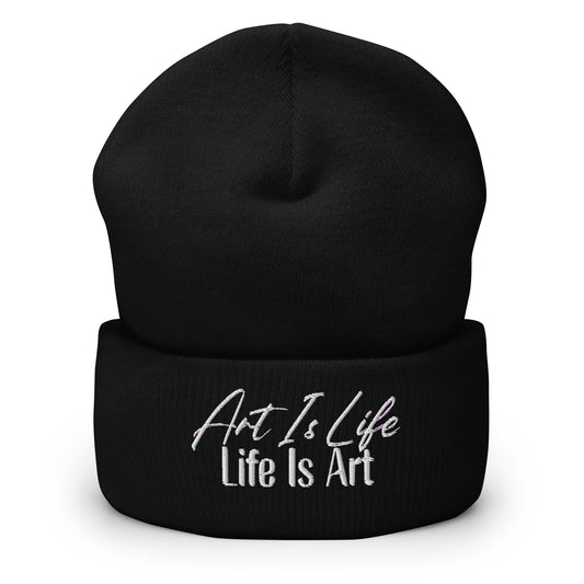 "Art Is Life" Cuffed Beanie